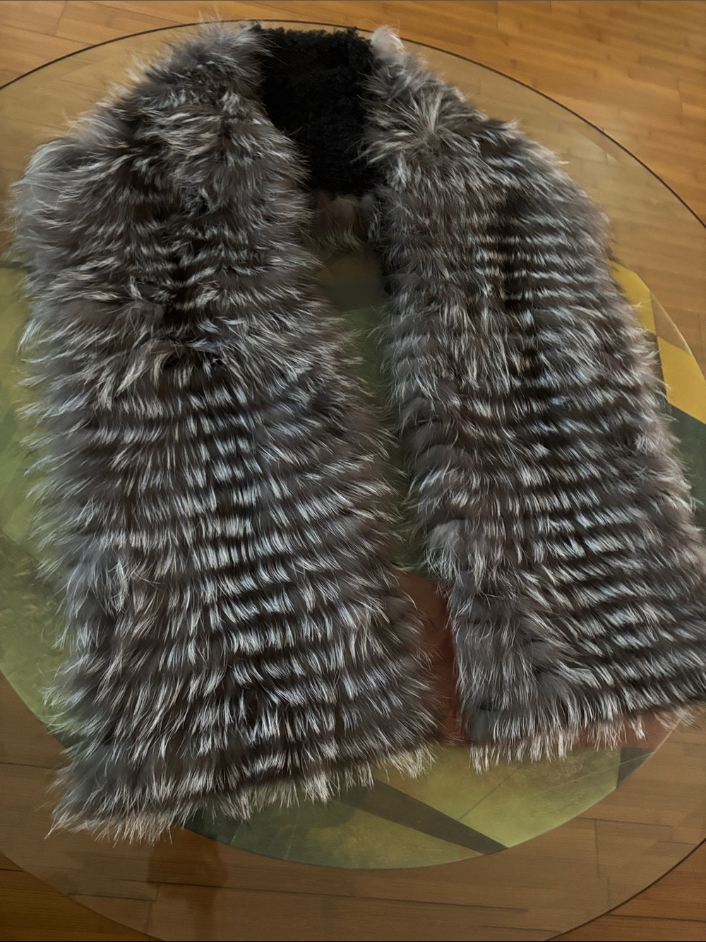 Annabelle Gray Faux Fur Wrap Scarf